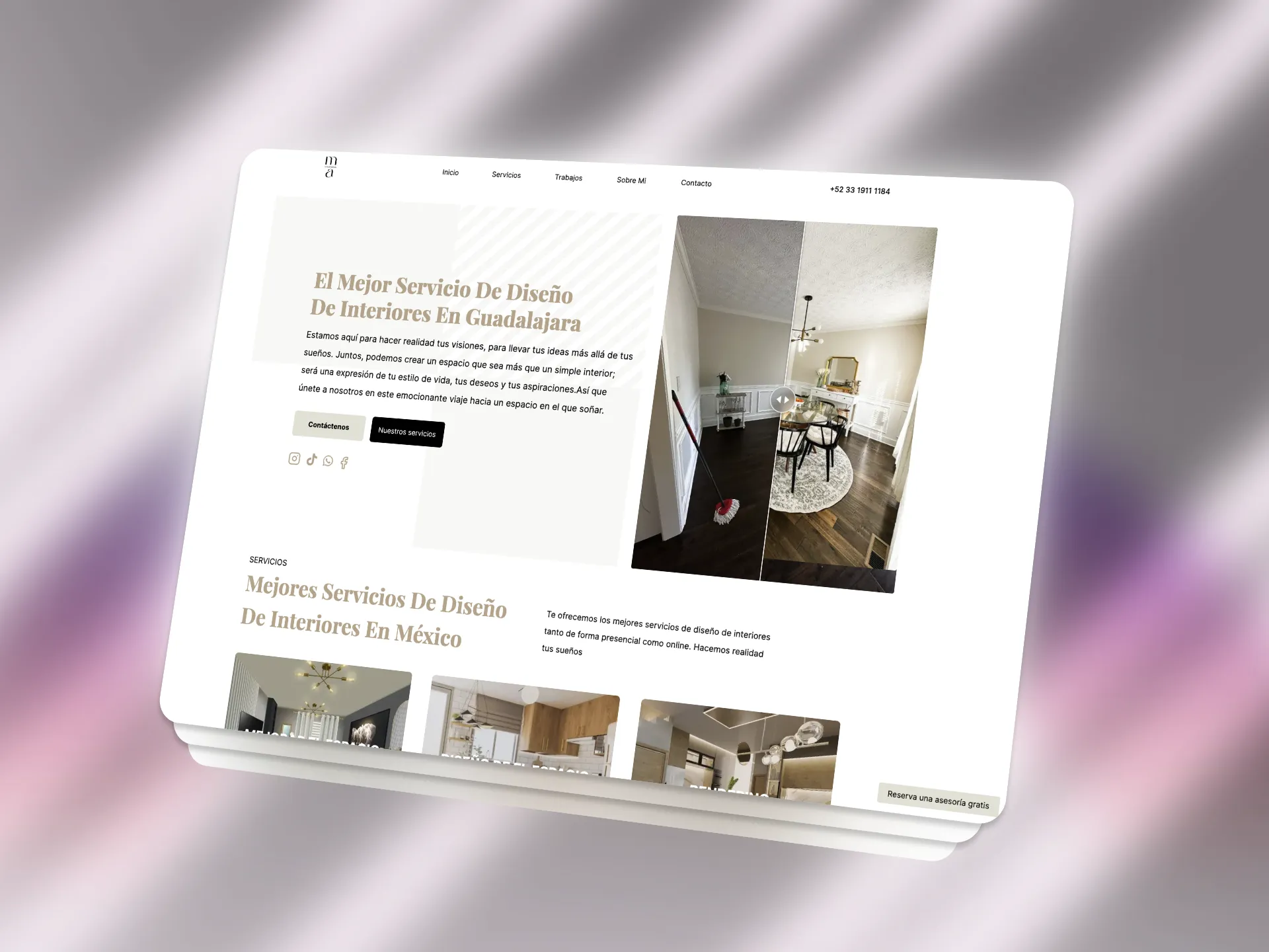 sitio web desarrollado por Webgres para Maribel