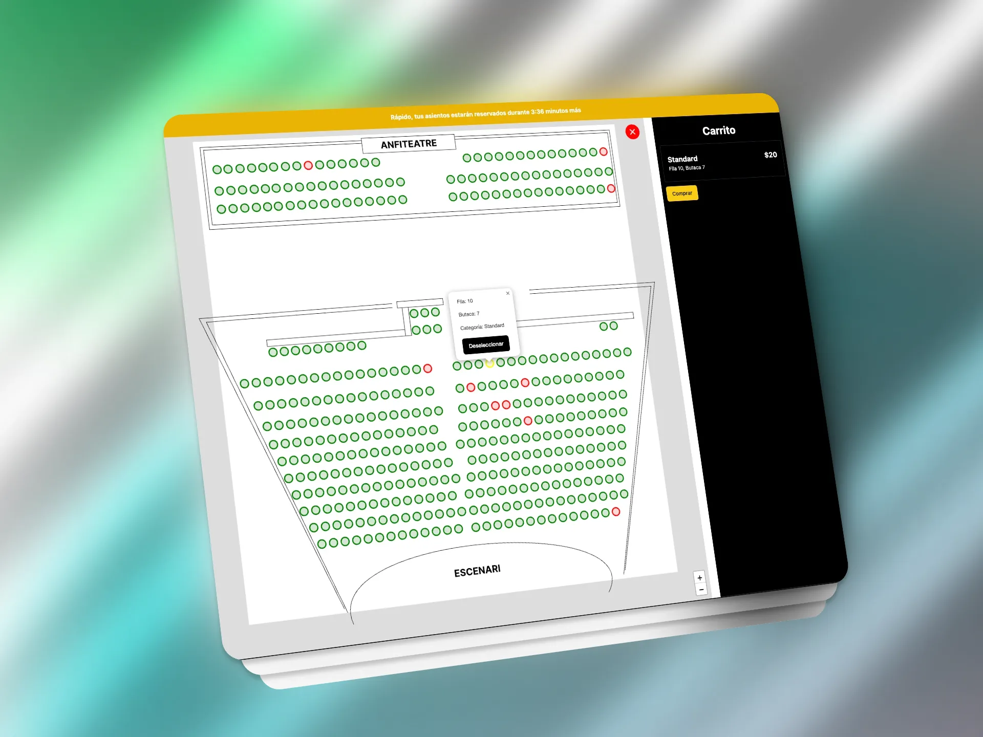 sistema de gestión de eventos desarrollado por Webgres para Santicket