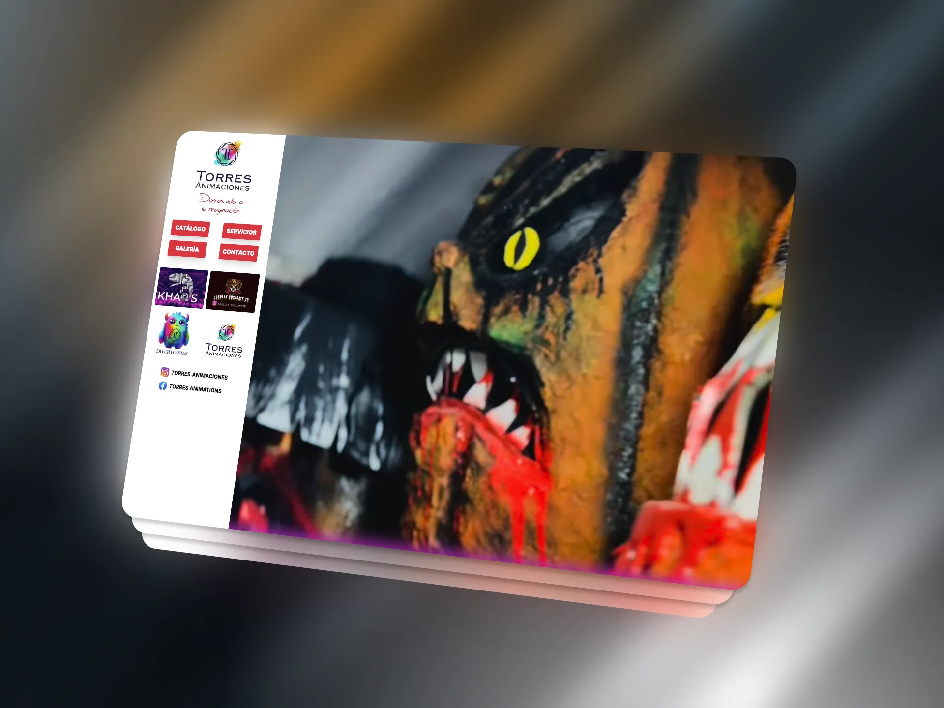 sitio web desarrollado por Webgres para Torres Animaciones